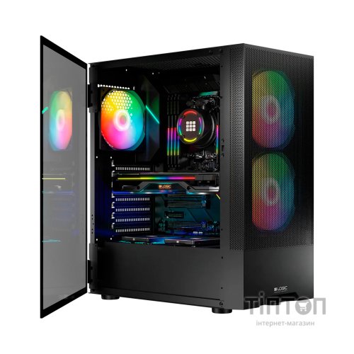 Корпус Logic concept ARYA MESH+GLASS ARGB fans 2x140mm+1x120mm BLACK (AT-ARYA-10-000000-0002)