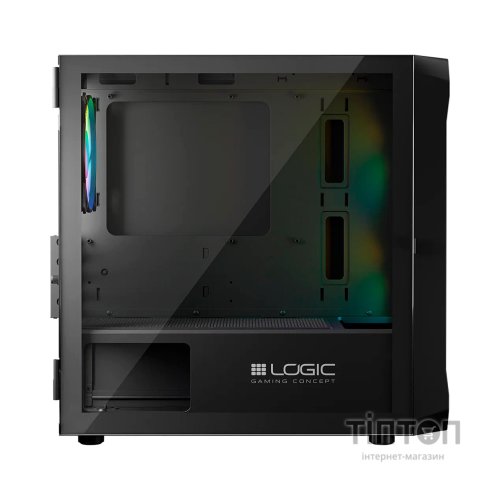 Корпус Logic concept PORTOS MESH+GLASS ARGB fans 3x120mm BLACK (AM-PORTOS-10-0000000-0002)