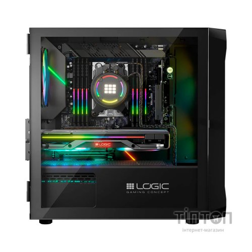 Корпус Logic concept PORTOS MESH+GLASS ARGB fans 3x120mm BLACK (AM-PORTOS-10-0000000-0002)