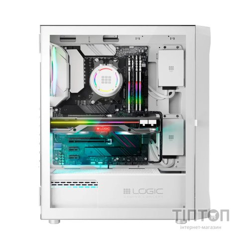 Корпус Logic concept PORTOS MESH+GLASS ARGB fans 3x120mm WHITE (AM-PORTOS-20-0000000-0002)