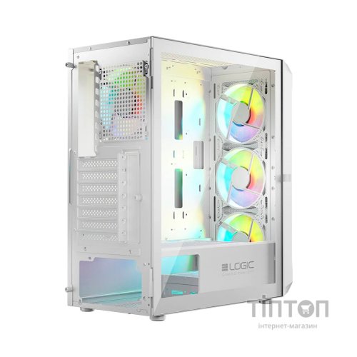 Корпус Logic concept PORTOS MESH+GLASS ARGB fans 3x120mm WHITE (AM-PORTOS-20-0000000-0002)