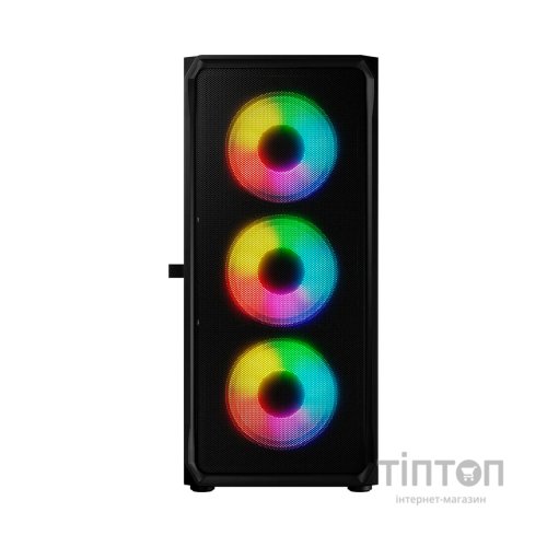 Корпус Logic concept PORTOS MESH+GLASS ARGB fans 4x120mm BLACK (AT-PORTOS-10-0000000-0002)