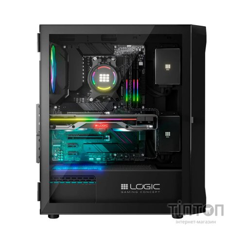 Корпус Logic concept PORTOS MESH+GLASS ARGB fans 4x120mm BLACK (AT-PORTOS-10-0000000-0002)
