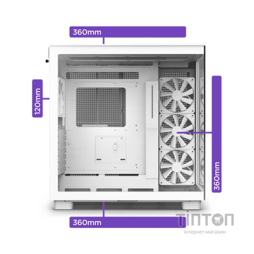 Корпус NZXT H9 Flow Edition White (CM-H91FW-01)