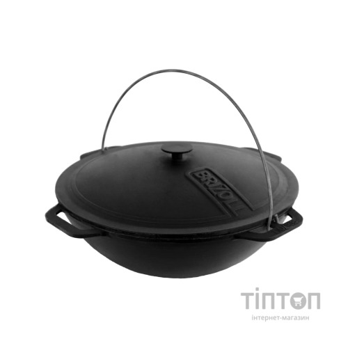 Котел туристичний Brizoll чавунний азіатський з кришкою 4 л (KA04-1)