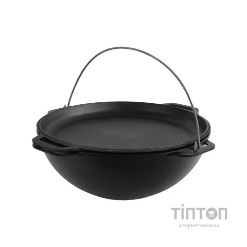 Котел туристичний Brizoll чавунний азіатський з кришкою-сковородою 10 л (KA10-2)