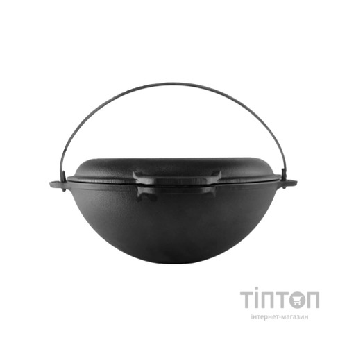 Котел туристичний Brizoll чавунний азіатський з кришкою-сковородою 12 л (KA12-2)
