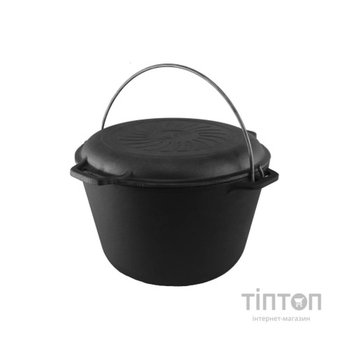 Котел туристичний Brizoll чавунний з кришкою-сковородою 8 л (KT08-2)