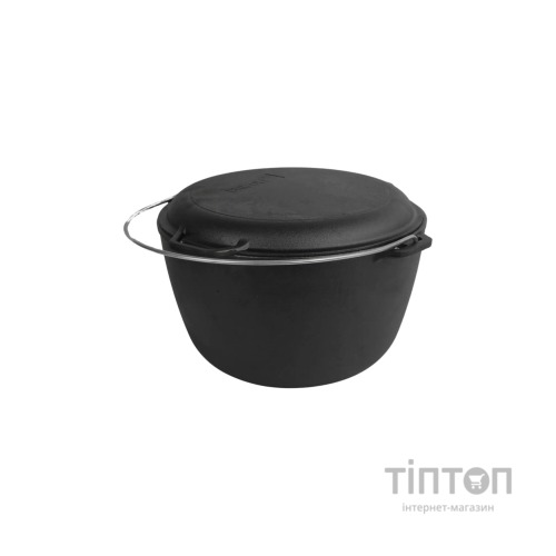 Котел туристичний Brizoll чавунний з кришкою-сковородою10 л (KT10-2)