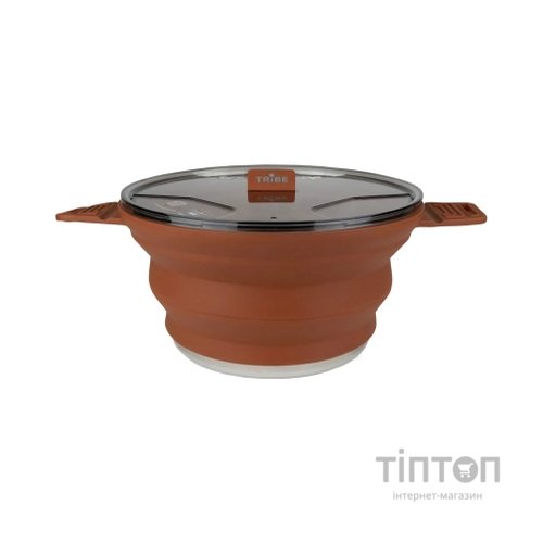 Котел туристичний Tribe Collapsible Pot 2,5 л силіконовий brown (T-FF-0025-brown)