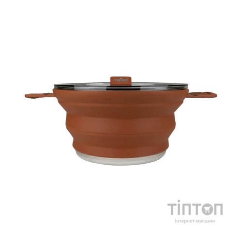 Котел туристичний Tribe Collapsible Pot 2,5 л силіконовий brown (T-FF-0025-brown)