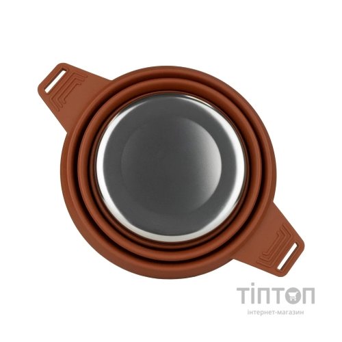 Котел туристичний Tribe Collapsible Pot 2,5 л силіконовий brown (T-FF-0025-brown)
