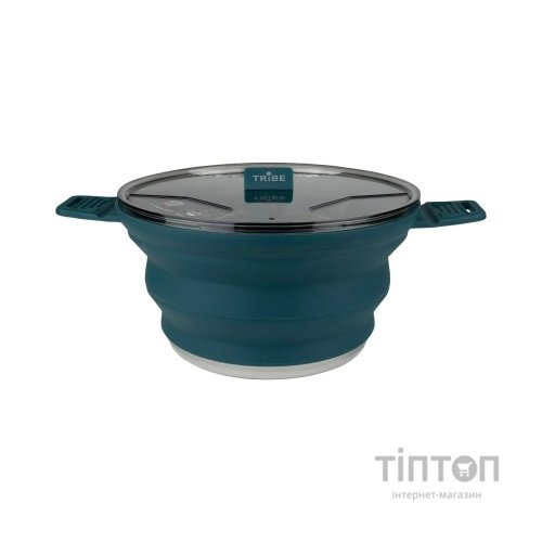 Котел туристичний Tribe Collapsible Pot 2,5 л силіконовий ocean (T-FF-0025-ocean)