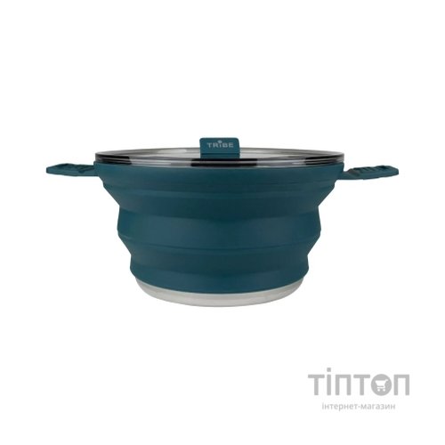Котел туристичний Tribe Collapsible Pot 2,5 л силіконовий ocean (T-FF-0025-ocean)
