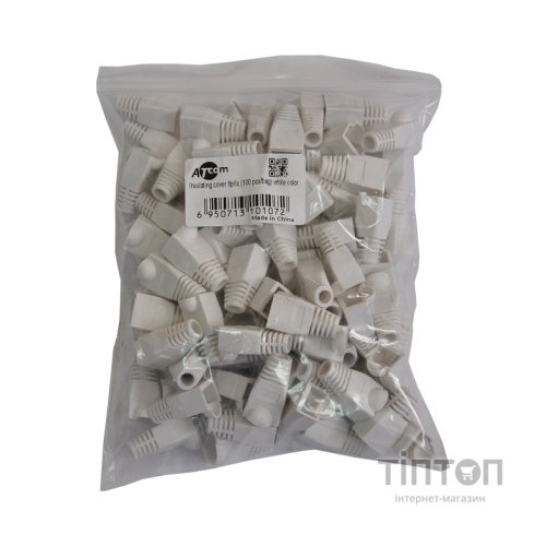 Ковпачок конектора Atcom RJ-45 білий 100шт (10107)