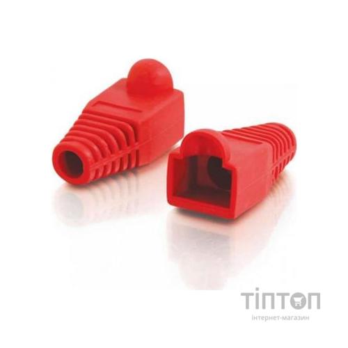 Ковпачок конектора RJ-45 Red (100 шт/уп.) Merlion (CPRJ45ML-RD)