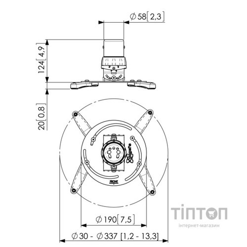 Крепление для проектора Vogels PPC 1500 Projector Ceiling Mount