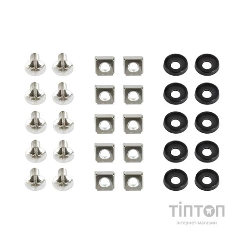 Кріплення для 19" обладнання Cablexpert (гвинт M6, гайка, шайба) комплект кріпильний М6 * 50 (19A-FSET-02)