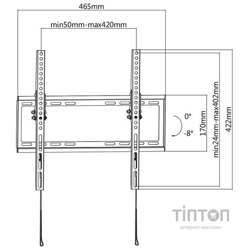 Кріплення настінне SATELIT 32-55TILT400 32-55/Black