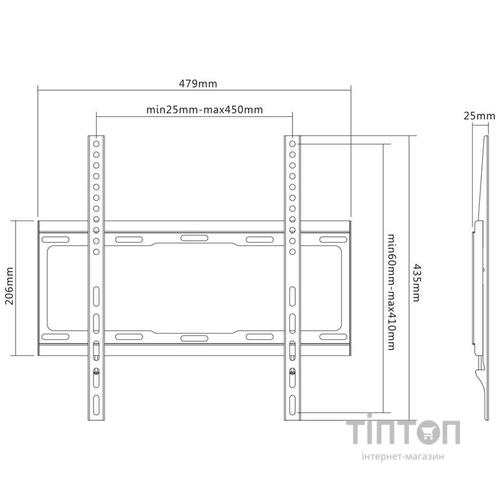 Кріплення настінне SATELIT 32-65FIX400 (32-65FIX400)