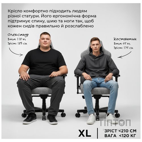 Крісло для геймерів Anda Seat Kaiser 3E Size XL Black (AD23YC-XL-09-B-CF-B01)