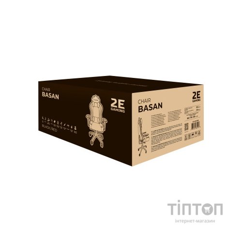Крісло ігрове 2E GAMING BASAN Black/Red (2E-GC-BAS-BKRD)