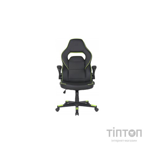 Крісло ігрове 2E GAMING HEBI Black/Green (2E-GC-HEB-BK)