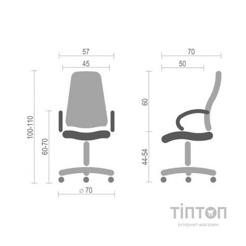 Крісло ігрове Аклас Астон PL TILT Черное (07291)