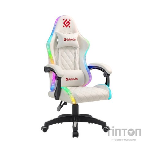 Крісло ігрове Defender Energy RGB White (64557)