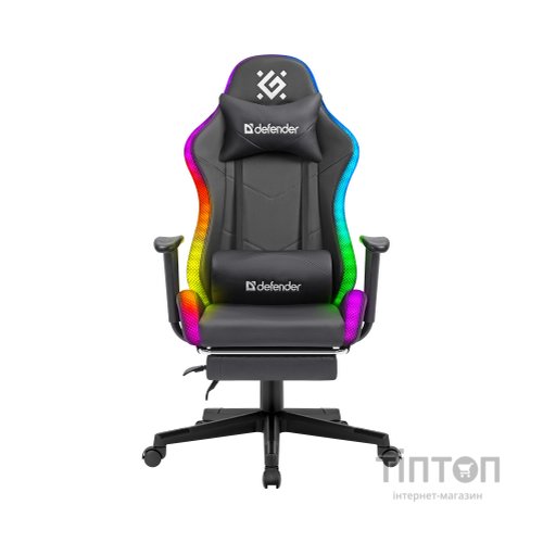 Крісло ігрове Defender Watcher RGB Black (64334)