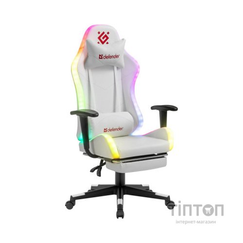 Крісло ігрове Defender Watcher RGB White (64336)
