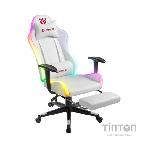 Крісло ігрове Defender Watcher RGB White (64336)