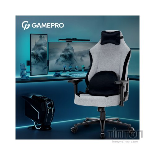 Крісло ігрове GamePro GC715DG Linen fabric Dark grey (GC715DG)