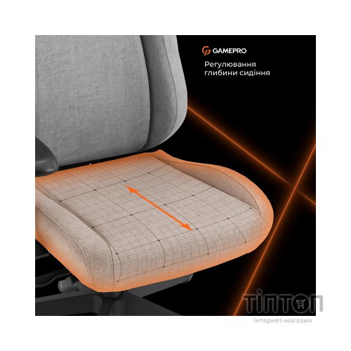 Крісло ігрове GamePro GC925G Fabric Gray (GC925G)