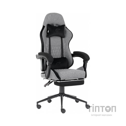 Крісло ігрове GT Racer X-2324 Gray/Black (X-2324 Fabric Gray/Black Suede)