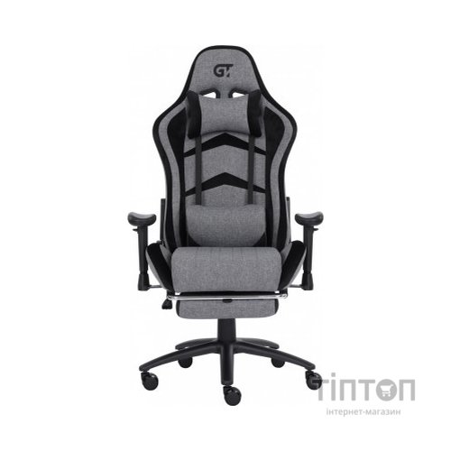 Крісло ігрове GT Racer X-2534-F Gray/Black Suede (X-2534-F Fabric Gray/Black Suede)