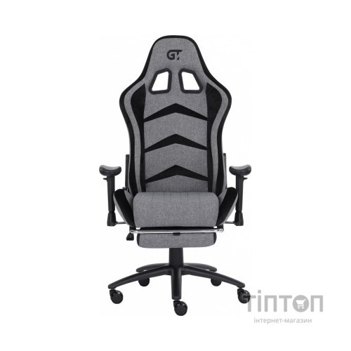 Крісло ігрове GT Racer X-2534-F Gray/Black Suede (X-2534-F Fabric Gray/Black Suede)