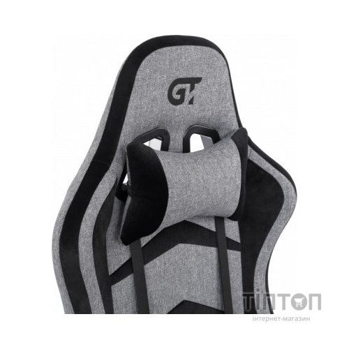 Крісло ігрове GT Racer X-2534-F Gray/Black Suede (X-2534-F Fabric Gray/Black Suede)