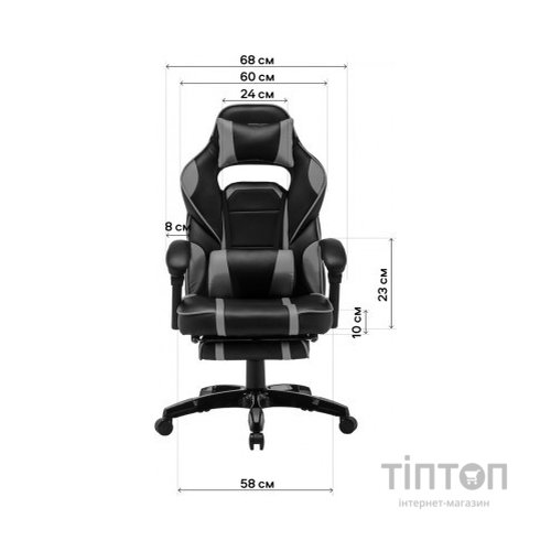 Крісло ігрове GT Racer X-2749-1 Gray/Black Suede (X-2749-1 Fabric Gray/Black Suede)