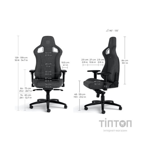 Крісло ігрове Noblechairs Epic TX Anthrazite (NBL-EPC-TX-ATC)
