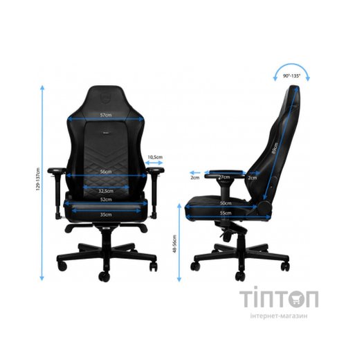 Крісло ігрове Noblechairs Hero Black (NBL-HRO-PU-BLA)