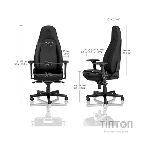 Крісло ігрове Noblechairs Icon Gaming Black Edition (NBL-ICN-PU-BED)