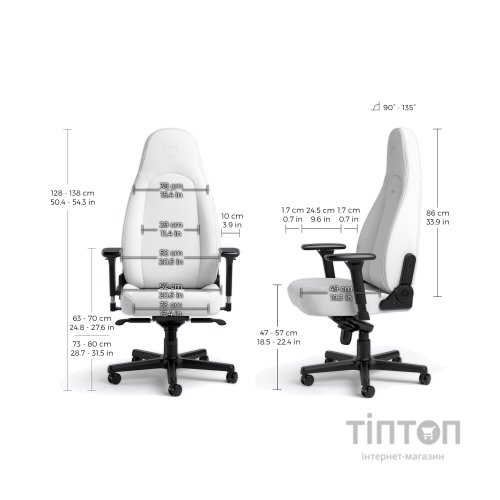 Крісло ігрове Noblechairs Icon White Edition (NBL-ICN-PU-WED)