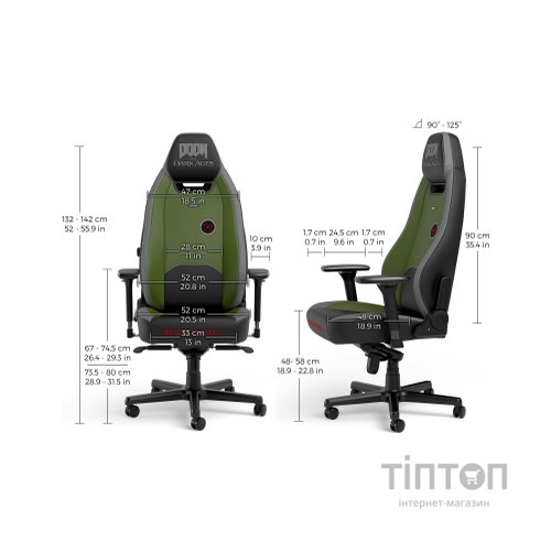 Крісло ігрове Noblechairs LEGEND DOOM Green (NBL-LGD-PU-DDA)