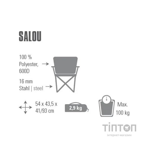 Крісло складане High Peak Salou Dark Grey/Blue (928988)