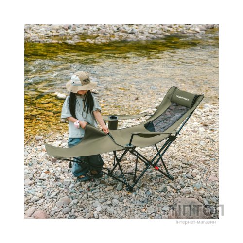 Крісло складане Naturehike CNK2550JJ023 Nightfall T05, сталь, оливкове (6977465865588)