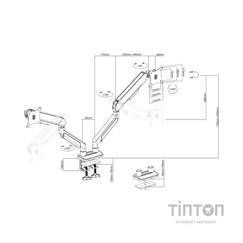 Кронштейн Anda Seat AD-W-A9-2S-BB