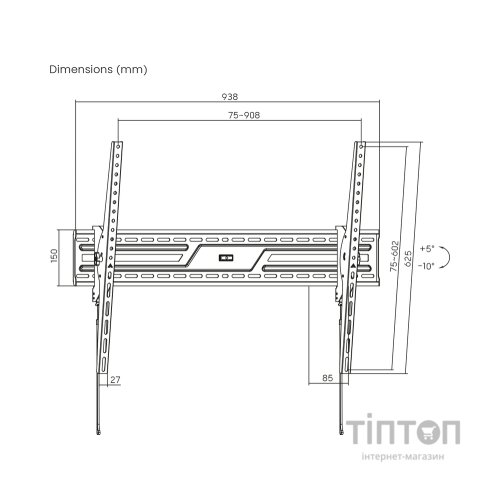 Кронштейн Brateck KL38-69T
