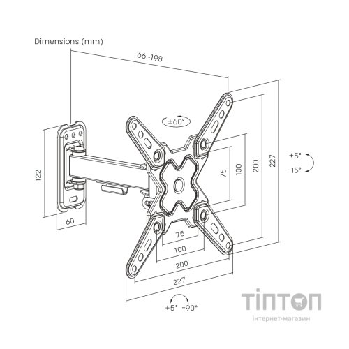 Кронштейн Brateck LDA40-221