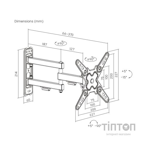 Кронштейн Brateck LDA40-223